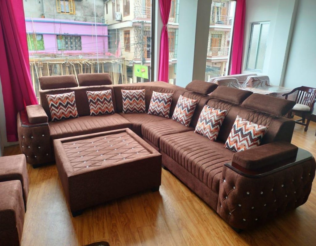 Brown Coloured Sofa Set